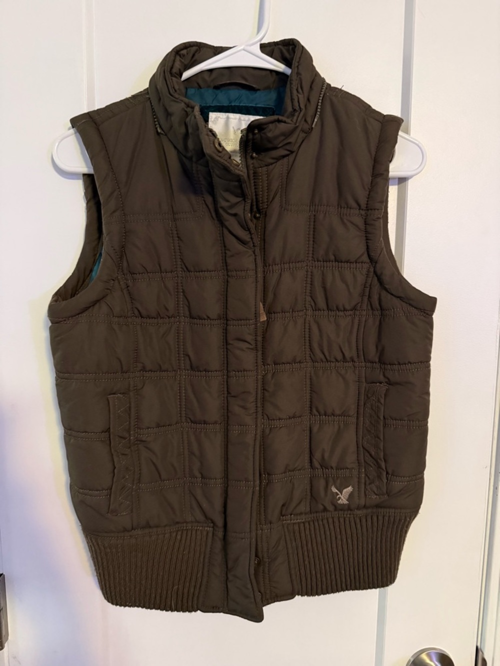 American Eagle Outfitters Dark Brown Quilted Vest
